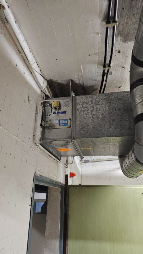 Asbesthaltige Brandschutzklappe